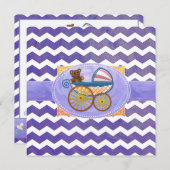 ブルーベリースメアベビーシャワー招待状 招待状 (正面/裏面)