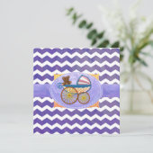 ブルーベリースメアベビーシャワー招待状 招待状 (スタンド正面)