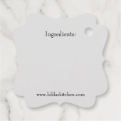 ブルーベリーソースホームメイドフルーツキャニングジャーラベル フェイバータグ (裏面)