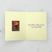 ブルーベリータルト&フラワーズ誕生日 カード (内部)