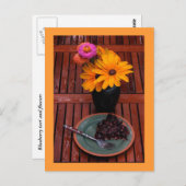 ブルーベリータルト&フラワーズ ポストカード (正面/裏面)