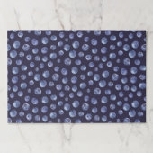 ブルーベリーダークブルーティアウェイ紙ランチョンマット ペーパーパッド (正面)