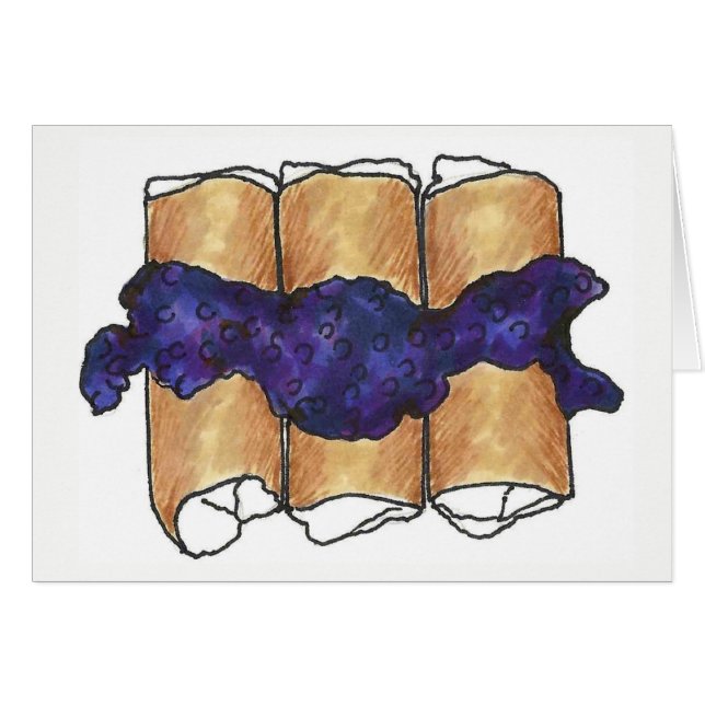 ブルーベリーチーズがユダヤ料理を目隠し (正面横)