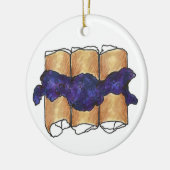 ブルーベリーチーズブラインズユダヤ料理 セラミックオーナメント (左)
