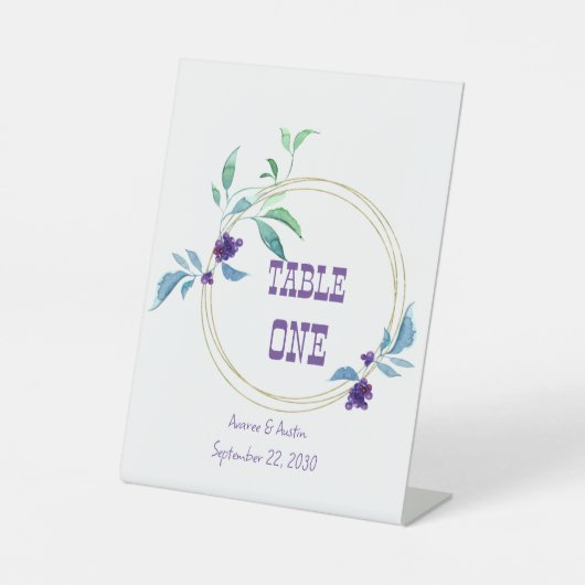 ブルーベリーテーブルトップ 台座サイン (正面)