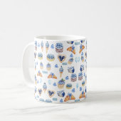 ブルーベリーデザート愛好家のための コーヒーマグカップ (正面左)