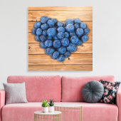 ブルーベリーハート キャンバスプリント (インサイチュ (リビング))