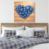 ブルーベリーハート キャンバスプリント (インサイチュ (寝室))