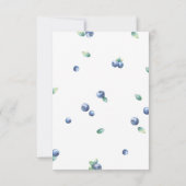 ブルーベリーバースデーパーティーベリースイートウォーターカラー サンキューカード (裏面)