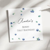 ブルーベリーバースデーパーティーベリースイートウォーターカラー スタンダードランチョンナプキン