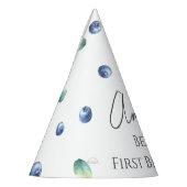 ブルーベリーバースデーパーティーベリースイートウォーターカラー パーティーハット (左)