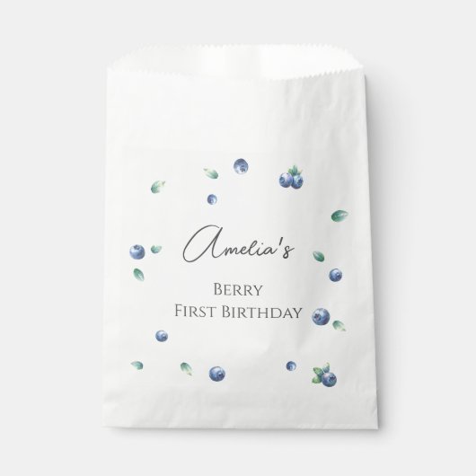 ブルーベリーバースデーパーティーベリースイートウォーターカラー フェイバーバッグ (正面)