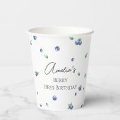 ブルーベリーバースデーパーティーベリースイートウォーターカラー 紙コップ (裏面)