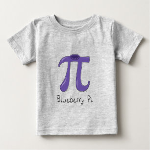 ブルーベリーパイかわいい数学パイ日キッドのベビーTシャツ ベビーTシャツ