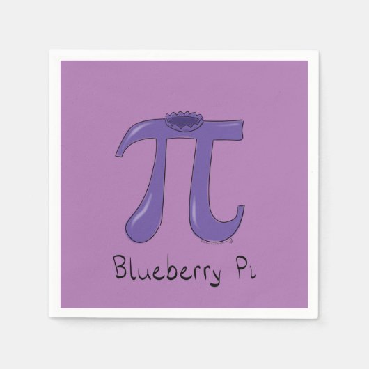 ブルーベリーパイかわいい数学パイ日パーティーナプキンス スタンダードカクテルナプキン (正面)