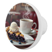 ブルーベリーパイとアイスクリームとコーヒー セラミックノブ (右)