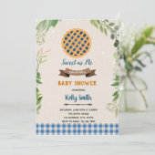 ブルーベリーパイのシャワー招待状 招待状 (スタンド正面)