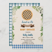 ブルーベリーパイのシャワー招待状 招待状 (正面/裏面)