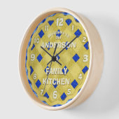 ブルーベリーパイカントリーキッチンベーカリーダイナー |名前 壁時計 (傾斜)