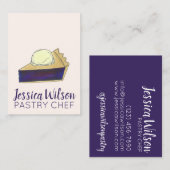 ブルーベリーパイスライスベーカリーレストランパティシシェフ 名刺 (正面/裏面)