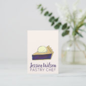 ブルーベリーパイスライスベーカリーレストランパティシシェフ 名刺 (スタンド正面)
