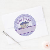 ブルーベリーパイフルーツジャム缶詰ラベル ラウンドシール (封筒)