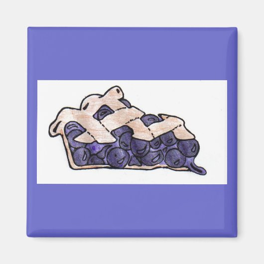 ブルーベリーパイマグネット マグネット (正面)