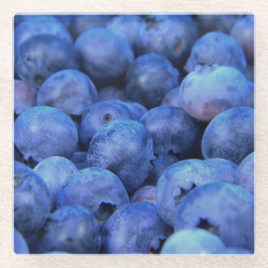 ブルーベリーパイル ガラスコースター (正面)