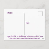 ブルーベリーパイレシピはがき シーズンポストカード (裏面)