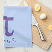 ブルーベリーパイ記号かわいい数学先生 キッチンタオル (四つ折り)