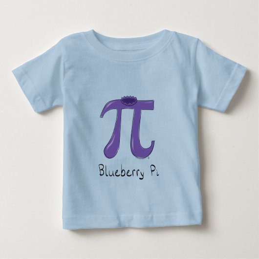 ブルーベリーパイ記号かわいい数学先生 ベビーTシャツ (正面)