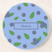 ブルーベリーパターンサンドストーンコースター コースター (正面)