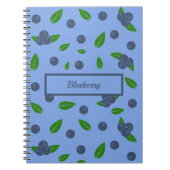 ブルーベリーパターンノートブック ノートブック (正面)