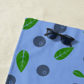 ブルーベリーパターンビーチタオル ビーチタオル (インサイチュ)