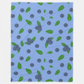 ブルーベリーパターンブランケット フリースブランケット (正面)