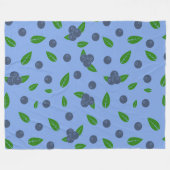 ブルーベリーパターンブランケット フリースブランケット (正面(横))