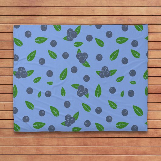 ブルーベリーパターンブランケット フリースブランケット