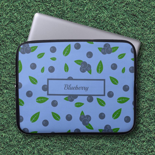 ブルーベリーパターンラップトップスリーブ ラップトップスリーブ (Blueberry pattern laptop sleeve)