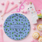 ブルーベリーパターン紙プレート ペーパープレート (パーティー)