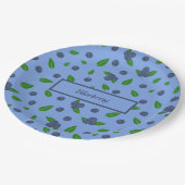 ブルーベリーパターン紙プレート ペーパープレート (アングル)