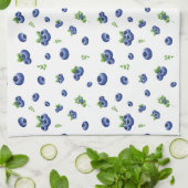 ブルーベリーパターン キッチンタオル (折り畳み)