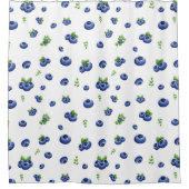 ブルーベリーパターン シャワーカーテン (正面)