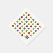 ブルーベリーパターン スタンダードカクテルナプキン (角)