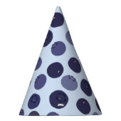 ブルーベリーパターン パーティーハット (右)