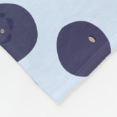 ブルーベリーパターン フリースブランケット (角)