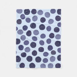 ブルーベリーパターン フリースブランケット