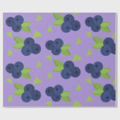 ブルーベリーパターン ラッピングペーパー (フラット)