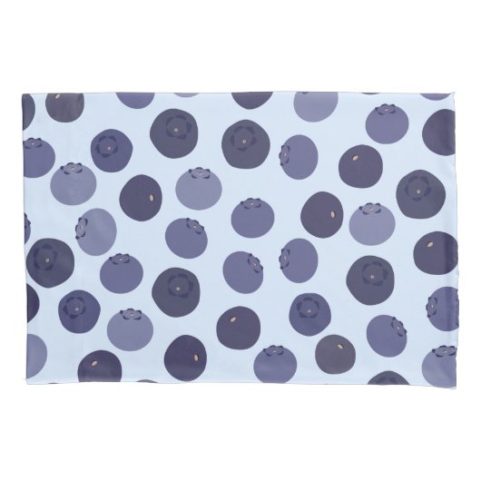 ブルーベリーパターン 枕カバー (正面)