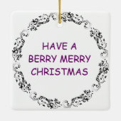 ブルーベリーパンケーキとシロップパンクリスマス セラミックオーナメント (裏面)