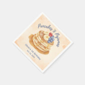 ブルーベリーパンケーキとパジャマの1歳の誕生日 スタンダードカクテルナプキン (角)